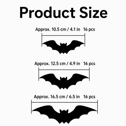 💖🎁 WREE® 3D LED Bat Light Halloween Wall Decoration – Glowing Ghost Party Decoration