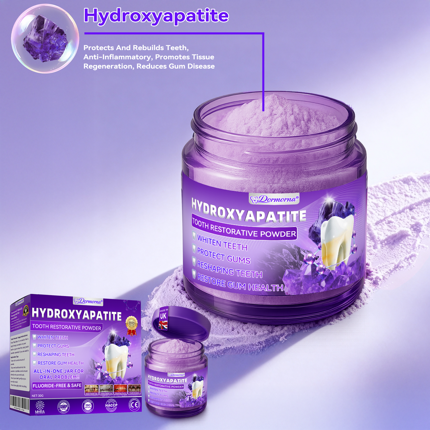 Official Store💕｜𝑫𝒐𝒓𝒎𝒐𝒓𝒏𝒂® Hydroxyapatite Tooth Repair Powder🦷 (New Year Oral Care Promotion)