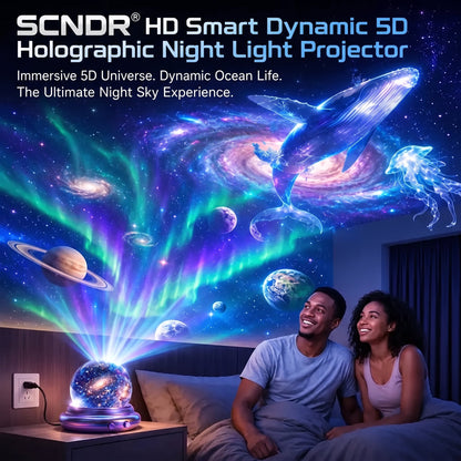 Official Store |🌟☄️SCNDR® 360° Smart Holographic Starry Sky Projector (HD Smart Dynamic 5D)