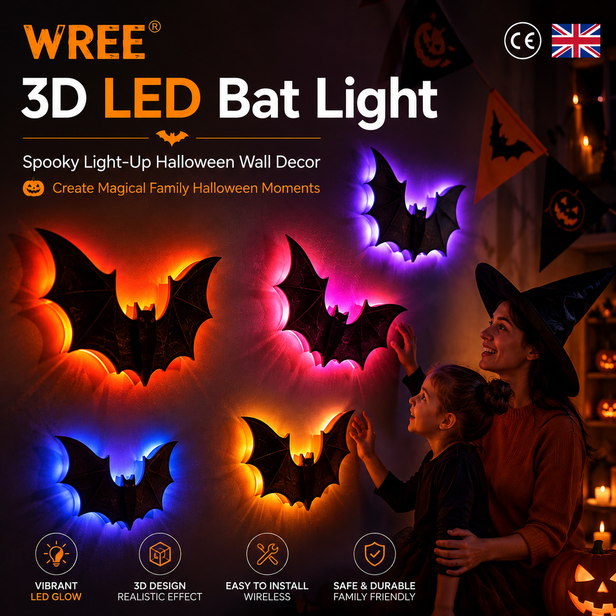 🦇🦇3D Bat Light LED Decorations