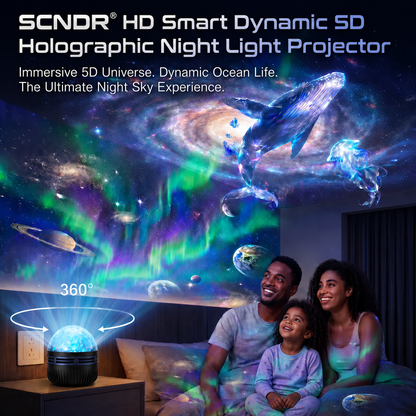 Official Store | 💖🎁SCNDR® 360° Smart Holographic Starry Sky Projector (HD Smart Dynamic 5D)