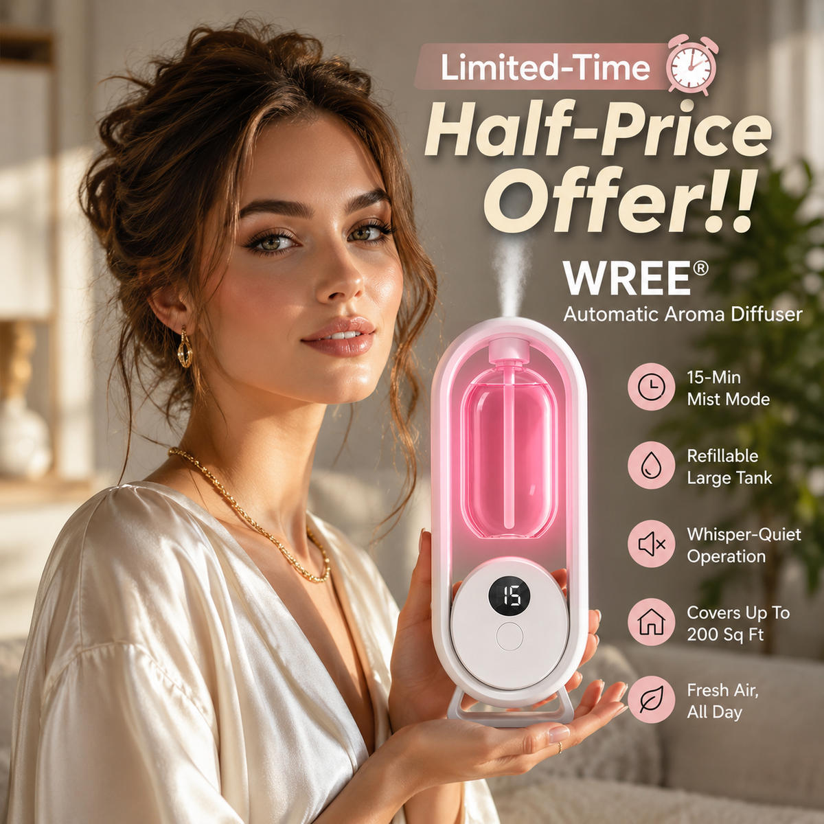 Official Store | 💕🎁 WREE® Automatic Aroma Diffuser ⏰ Limited-Time Half-Price Offer! 🔥