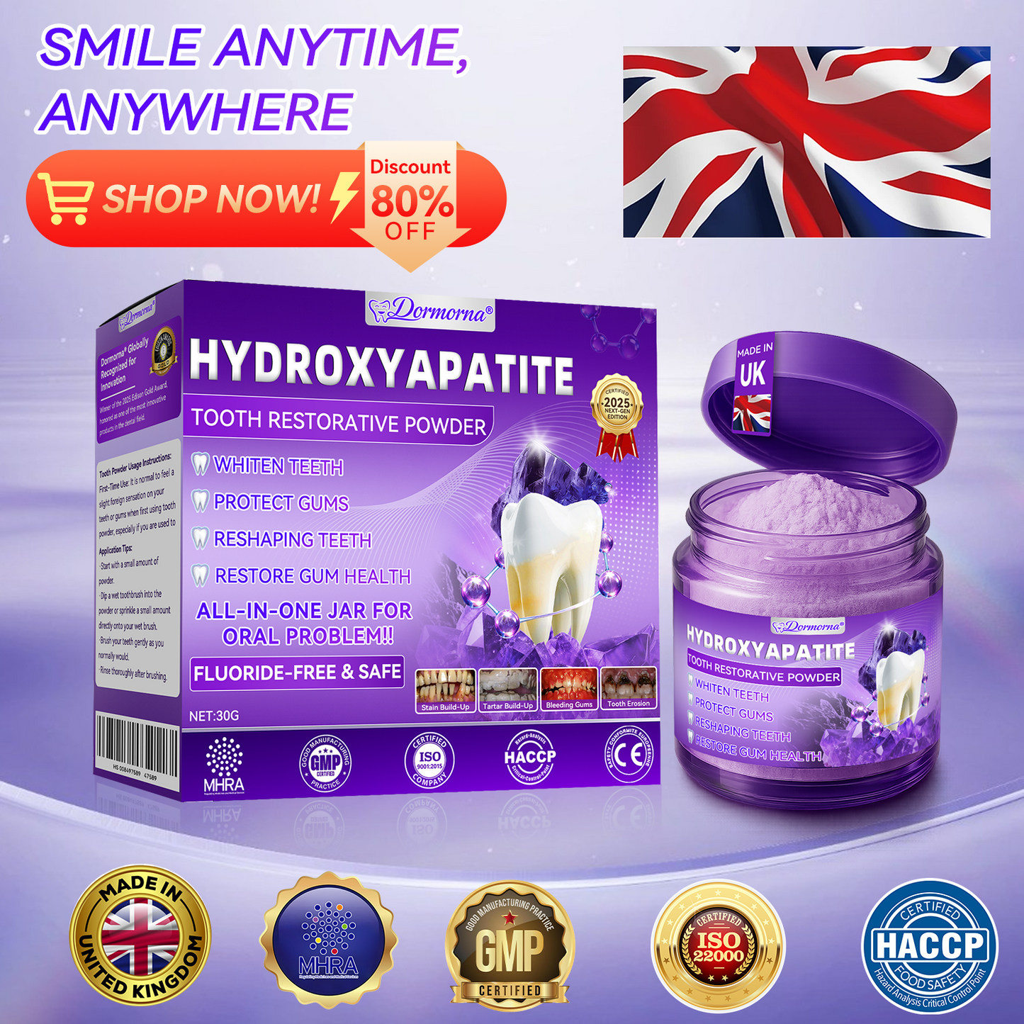 Official Store💕｜𝑫𝒐𝒓𝒎𝒐𝒓𝒏𝒂® Hydroxyapatite Tooth Repair Powder🦷 (New Year Oral Care Promotion)