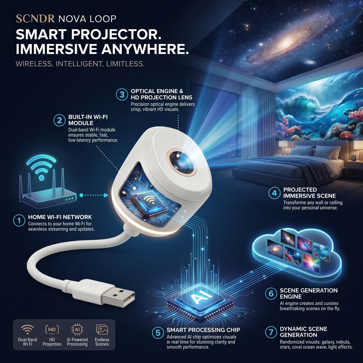 💡❤️𝐒𝗖𝑵𝘿𝓡® 𝟓𝐃 𝐍𝐢𝐠𝐡𝐭 𝐋𝐢𝐠𝐡𝐭 𝐏𝐫𝐨𝐣𝐞𝐜𝐭𝐨𝐫💫