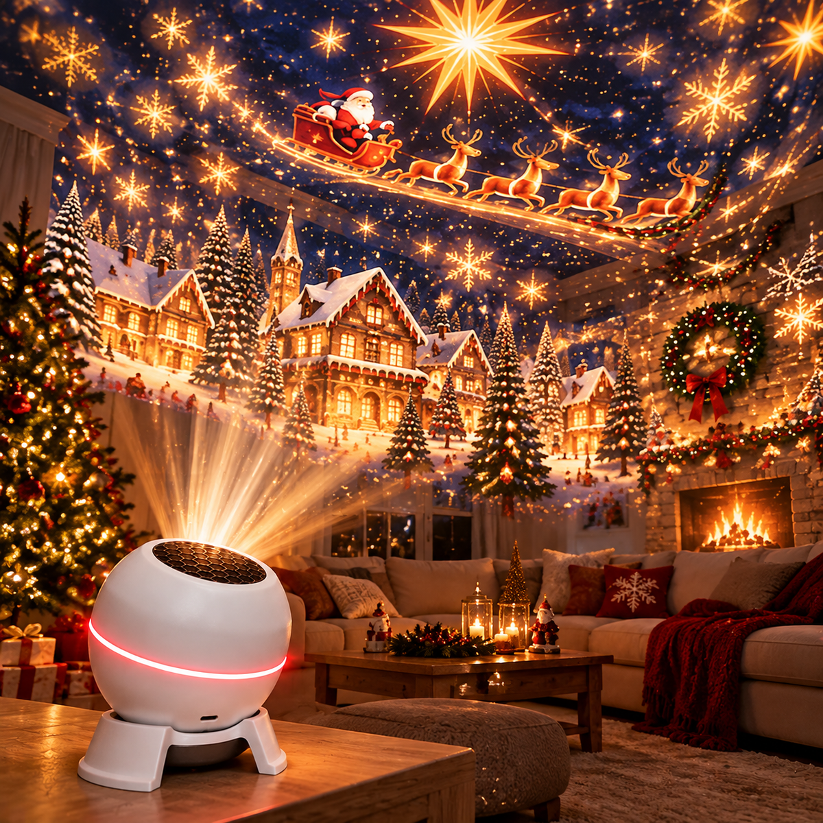 ⛄Official Store | ❄️❄️ SCNDR® Smart Holographic Projector (HD Smart Dynamic 5D)