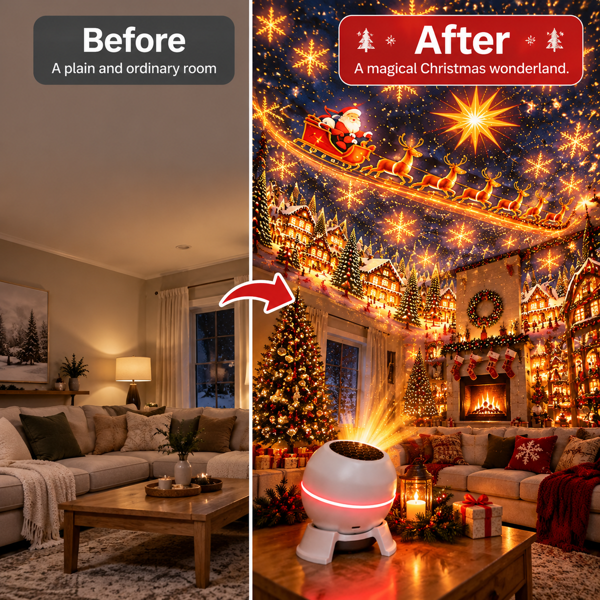 ⛄Official Store | ❄️❄️ SCNDR® Smart Holographic Projector (HD Smart Dynamic 5D)