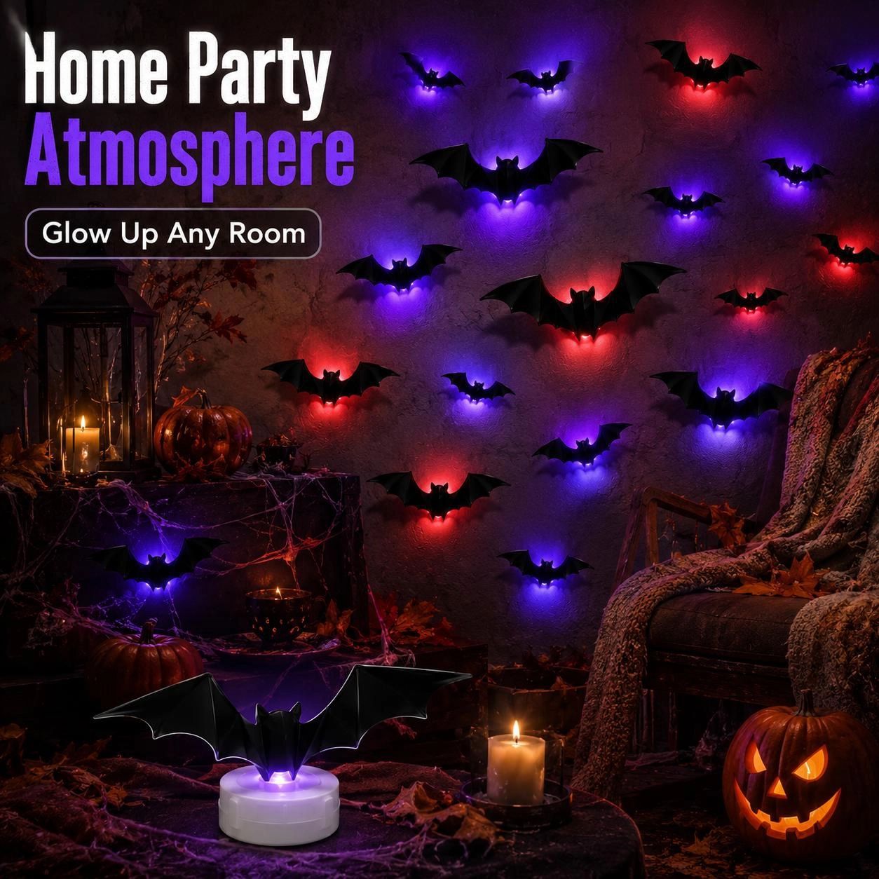 🦇🦇3D Bat Light LED Decorations