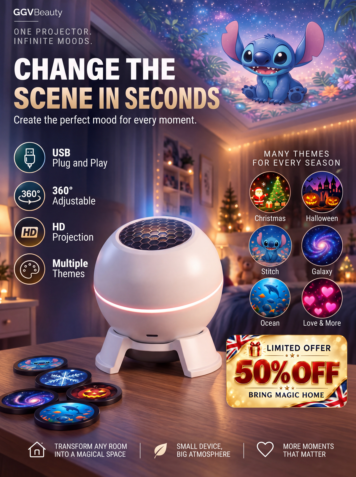 Official Store | SCNDR® Smart Holographic Projector (HD Smart Dynamic 5D)