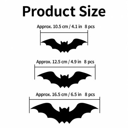 💖🎁 WREE® 3D LED Bat Light Halloween Wall Decoration – Glowing Ghost Party Decoration