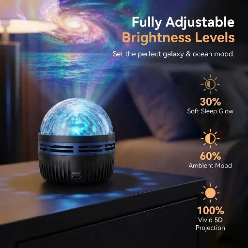SCNDR® 🐳 Starry Sky Projector – Smart 5D Holographic Night Light