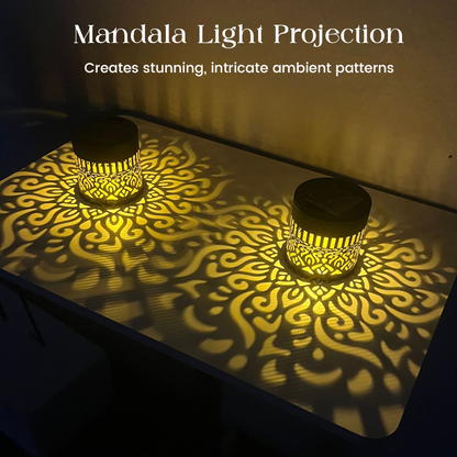 🌀💥 Limited-Time Offer: Buy 1 Get 1 Free 🌞💡 WREE® Solar Mandala Outdoor Wall Light – Garden Fence & Patio Projection Lamp