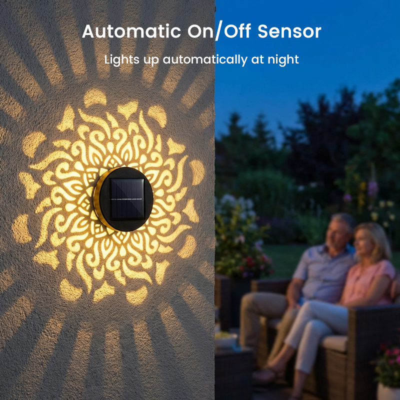 🌀💥 Limited-Time Offer: Buy 1 Get 1 Free 🌞💡 WREE® Solar Mandala Outdoor Wall Light – Garden Fence & Patio Projection Lamp